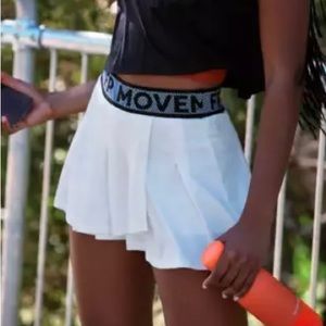 White free people tennis skort